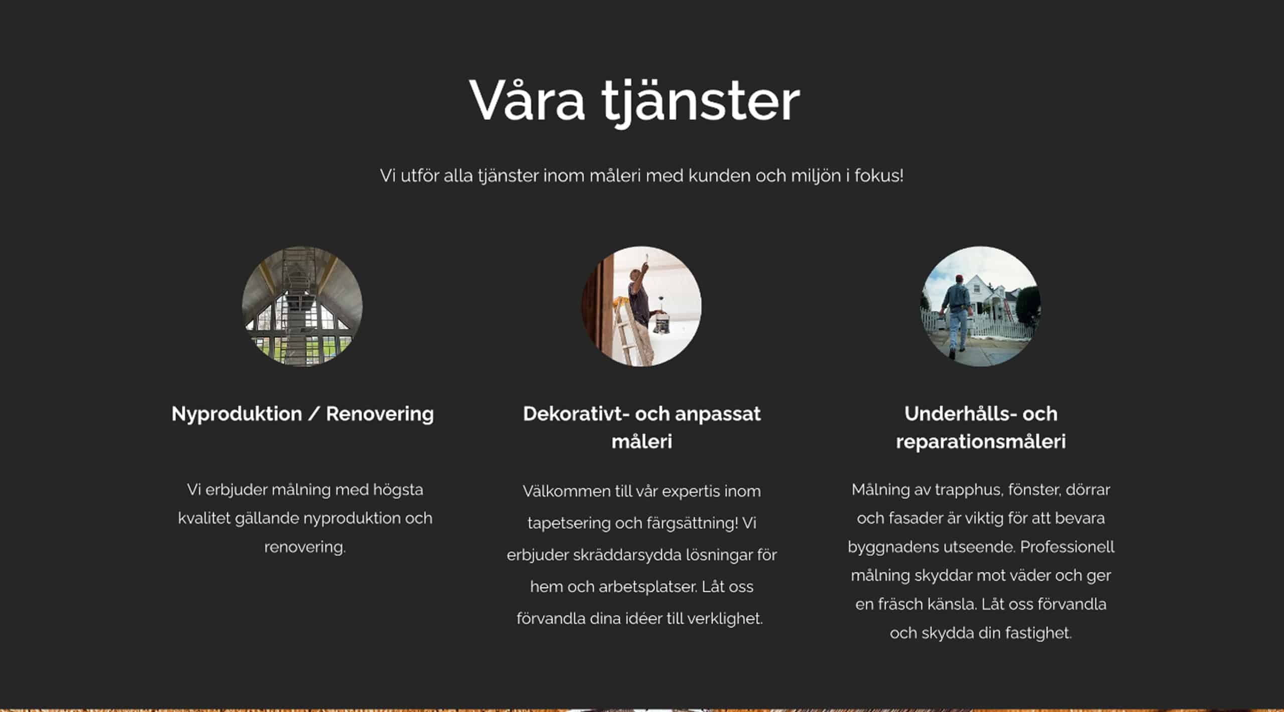 Björkquist Måleri tjänster innan Searchflows insatser