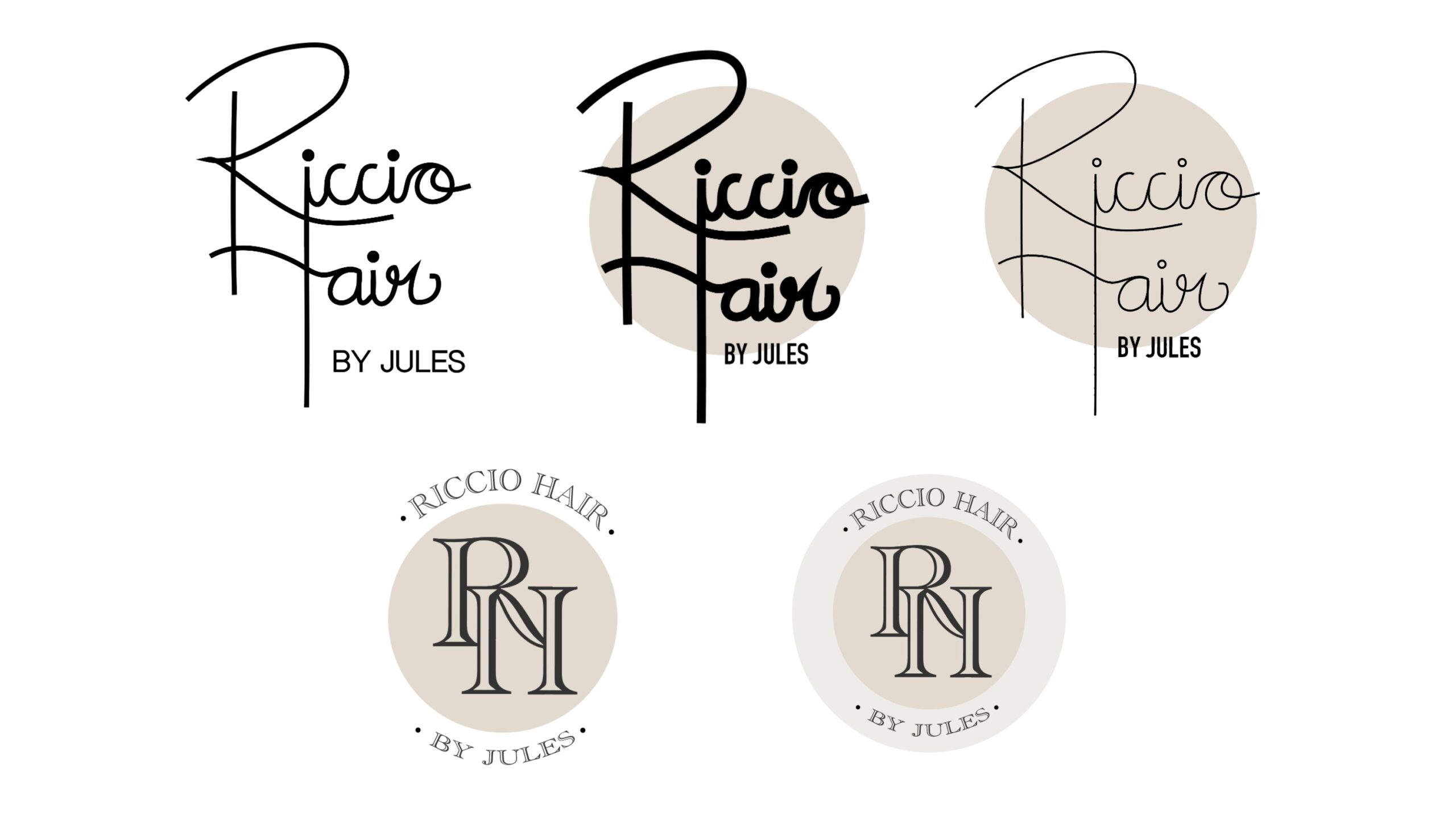 Olika loggor till Riccio hair