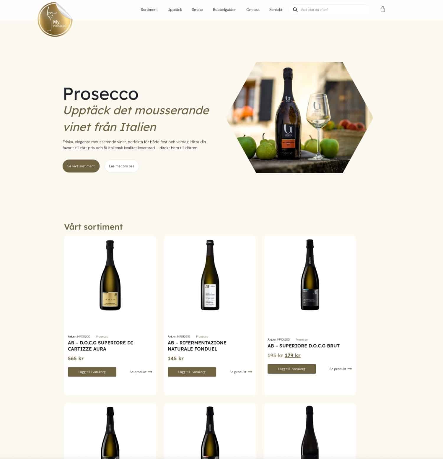 My Prosecco sortiment