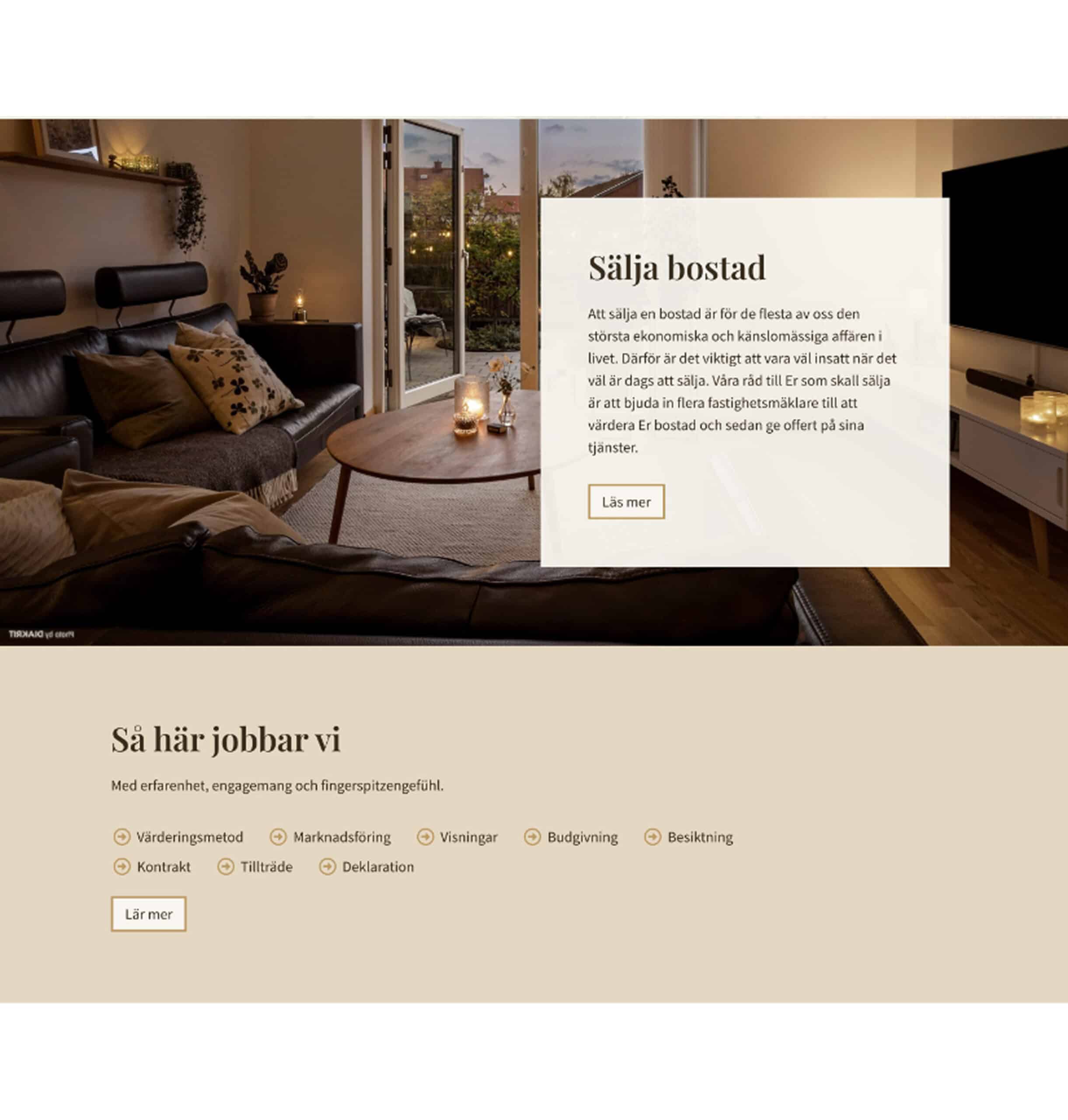 Malm Persson mäklarbyrå, hur de arbetar (efter)