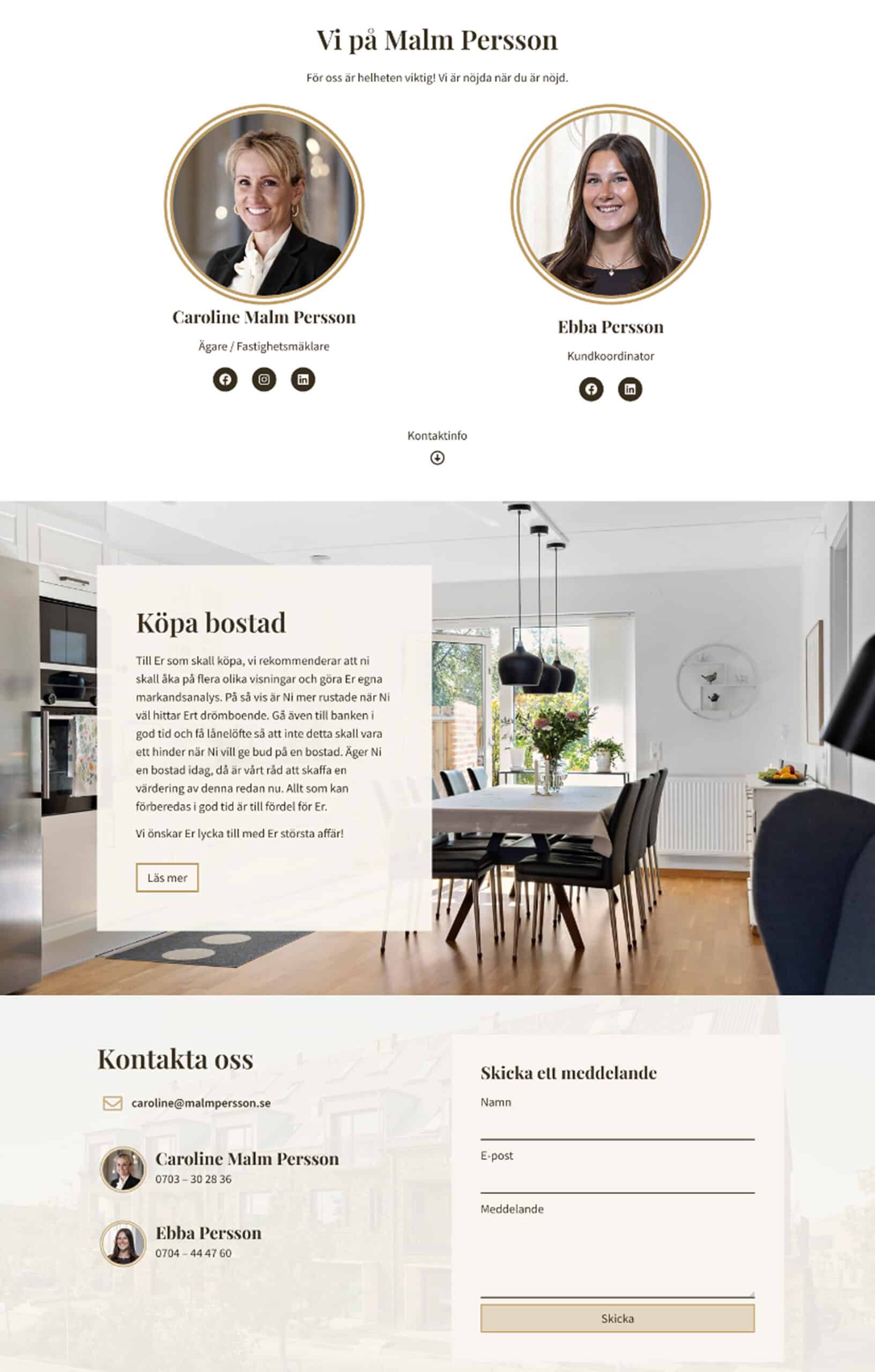 Malm Persson Mäklare, kontakt (efter)