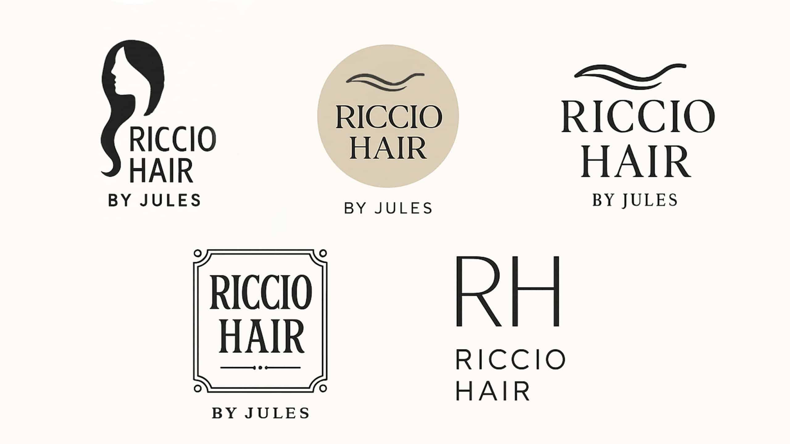 Olika loggor till Riccio Hair